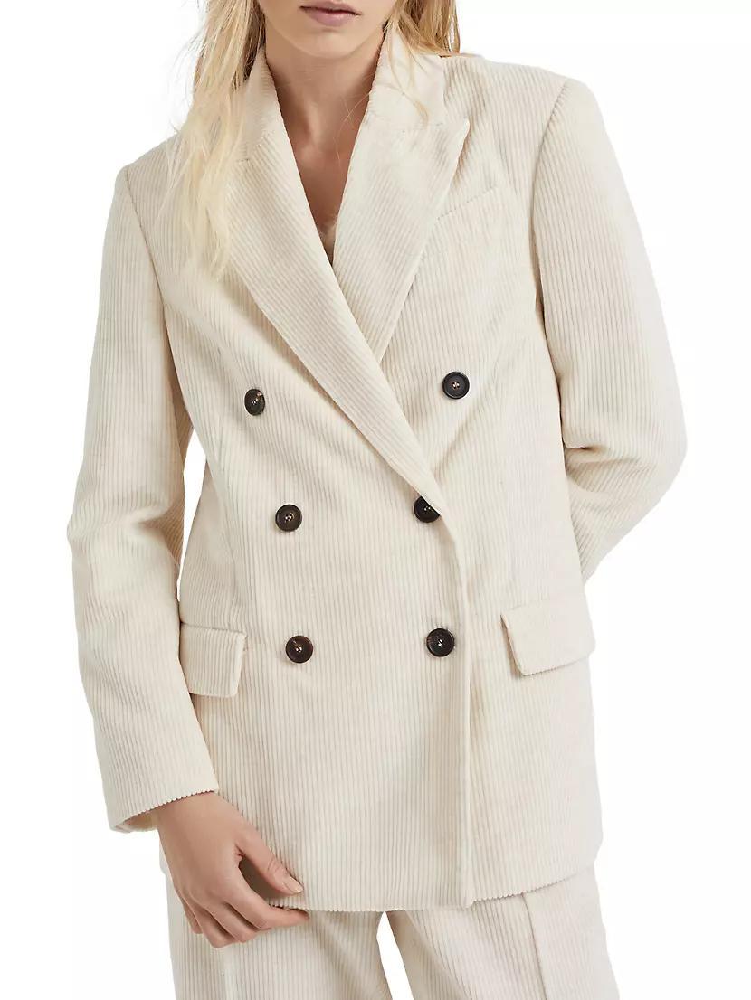 Viscose and Cotton Corduroy Blazer Product Image