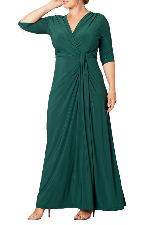 Womens Plus Size Romanced By Moonlight Jersey Wrap-Effect Gown Product Image