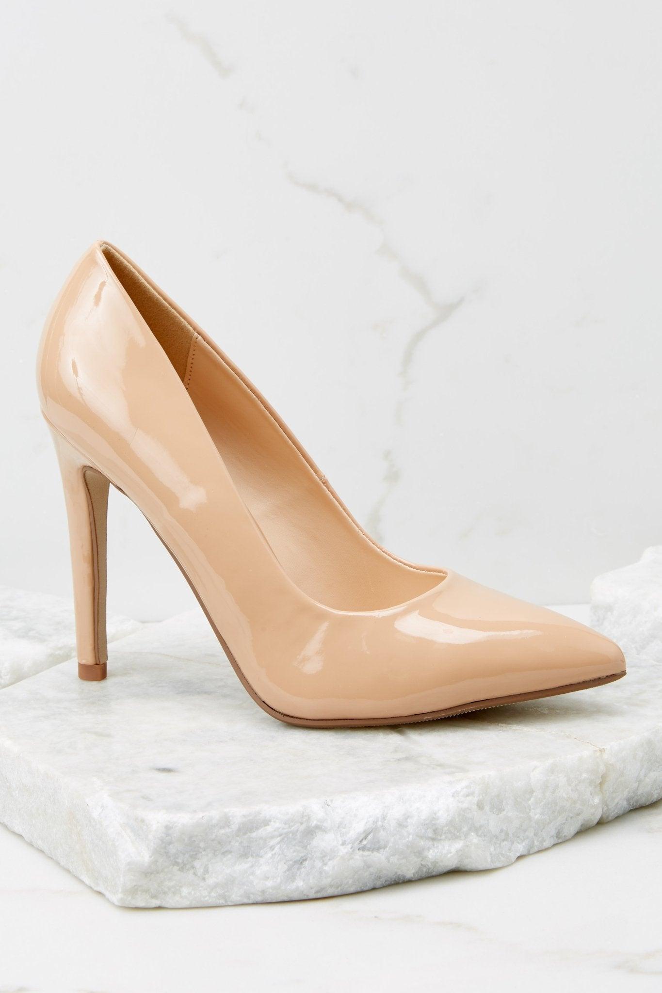 Higher Heights Nude Pointed Pumps Beige Product Image