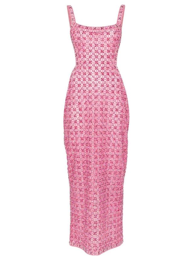 crystal-embellished mesh dress Product Image