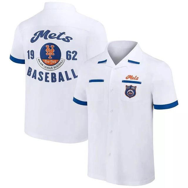 Mens Darius Rucker Collection by Fanatics New York Mets Bowling Button-Up Shirt Product Image