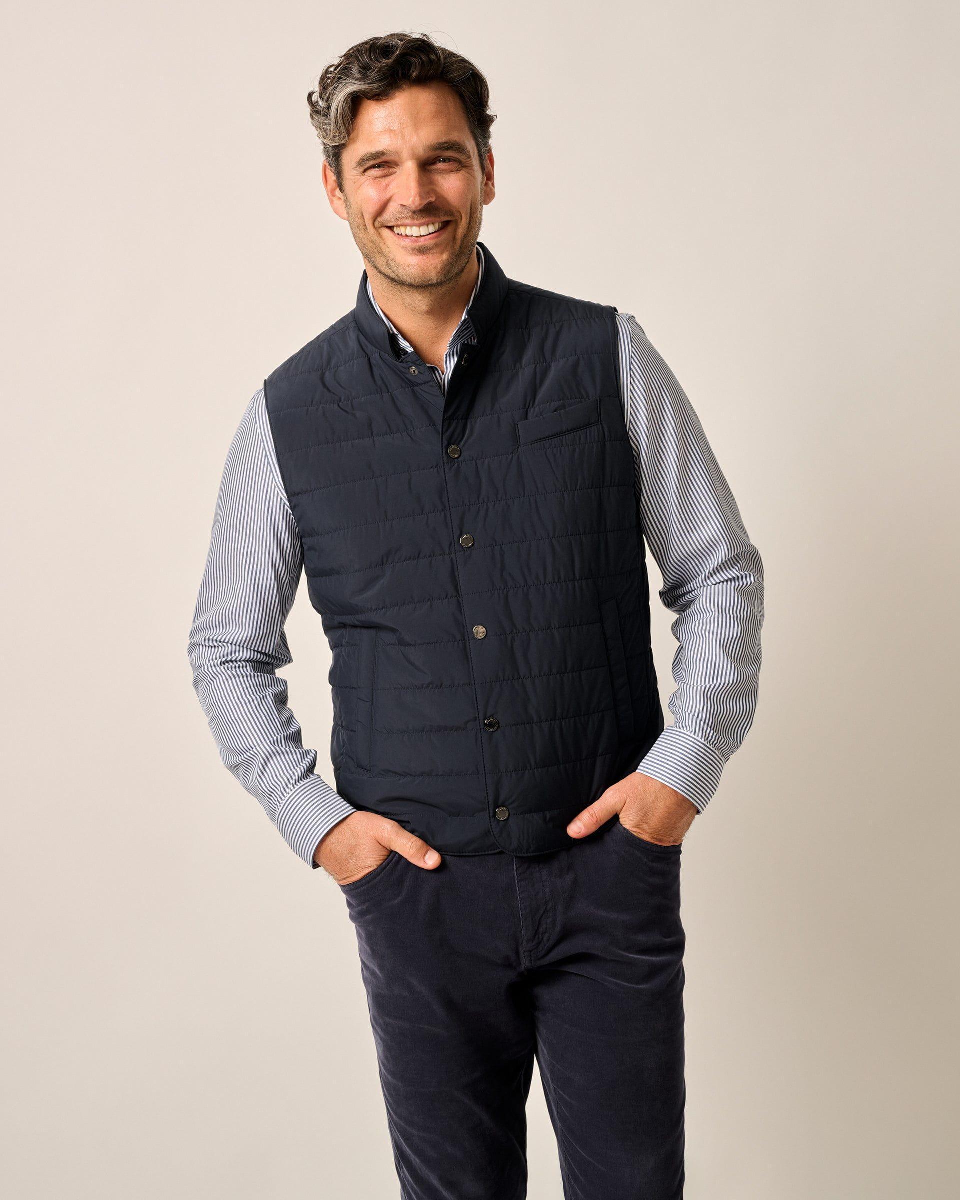 johnnie-O Apo Quilted Button Up Vest Product Image