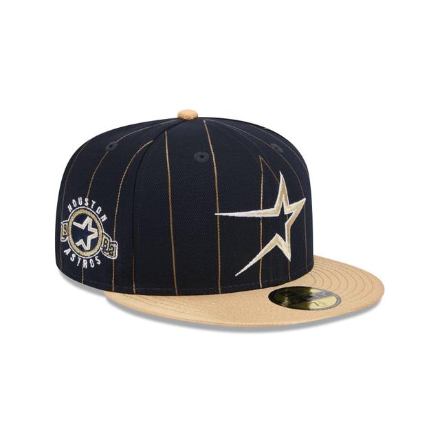 Houston Astros Throwback Pinstripe 59FIFTY Fitted Hat Male Product Image