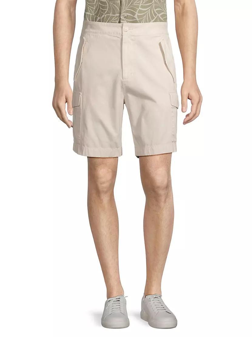 Garment-Dyed Cotton Cargo Shorts Product Image