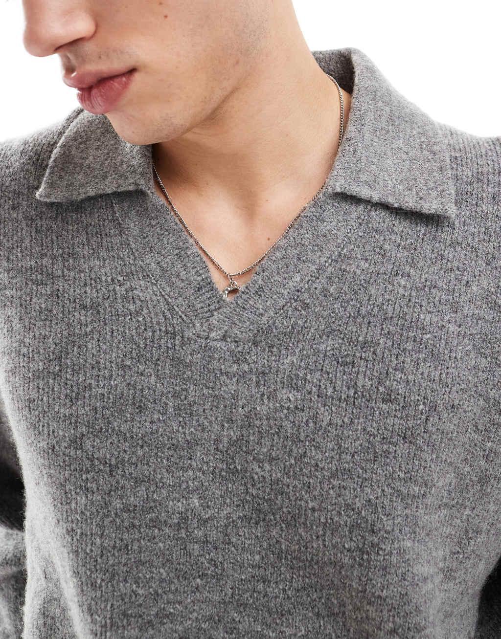 Bershka oversized sweater in gray Product Image