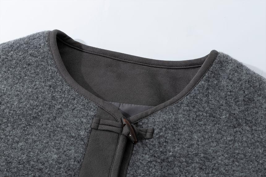 Plain Pocket Detail Single-Breasted Jacket Product Image