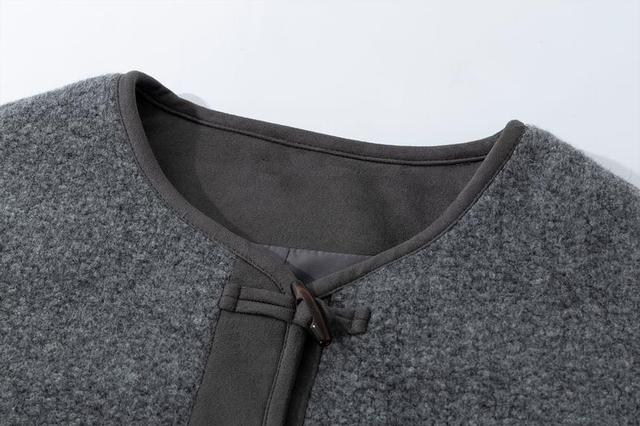 Plain Pocket Detail Single-Breasted Jacket Product Image