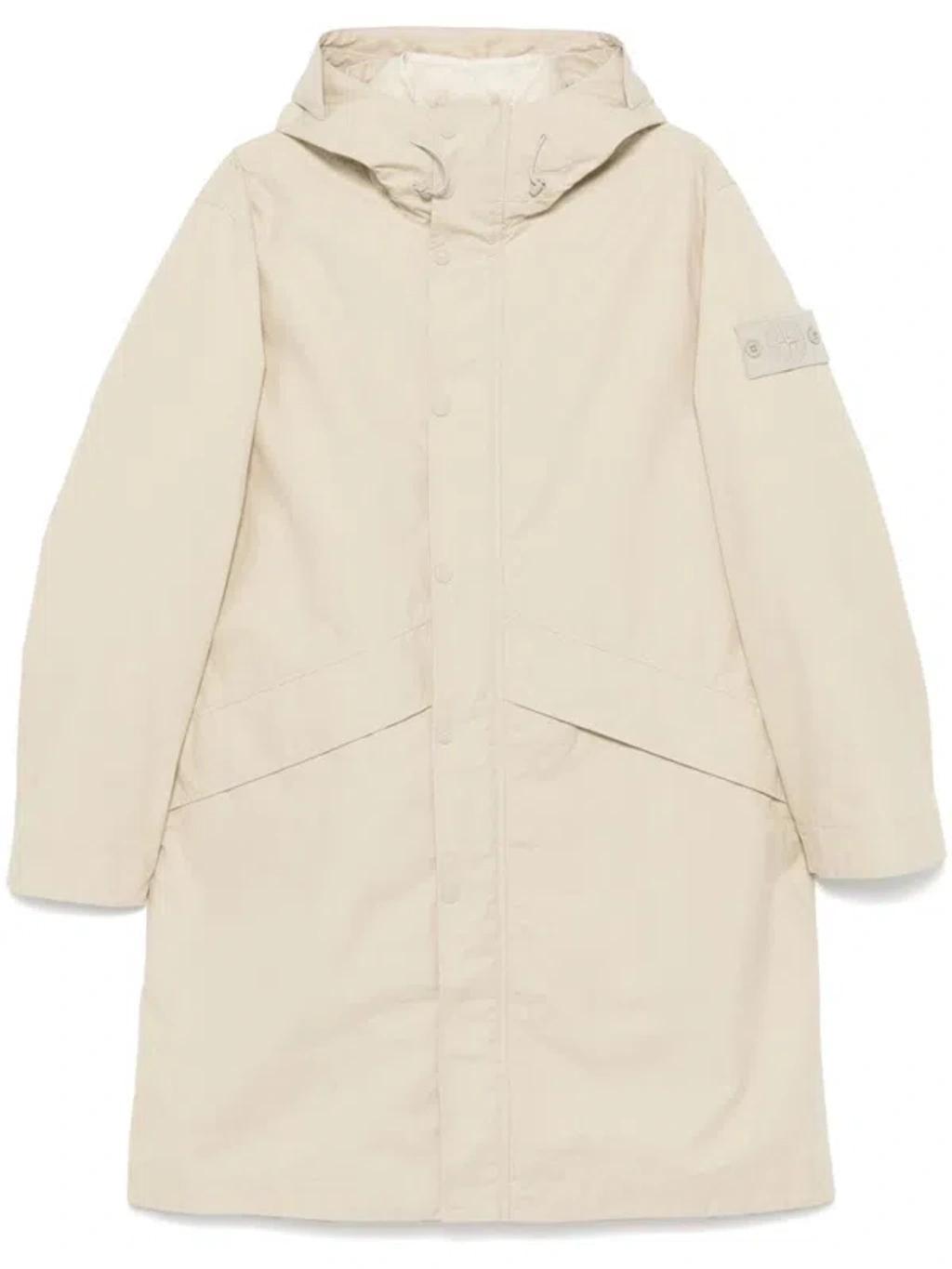 STONE ISLAND Layered Coat In Neutrals Product Image