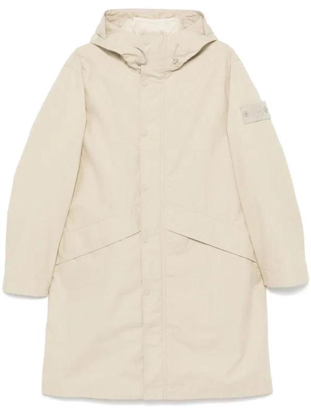 STONE ISLAND Layered Coat In Neutrals Product Image