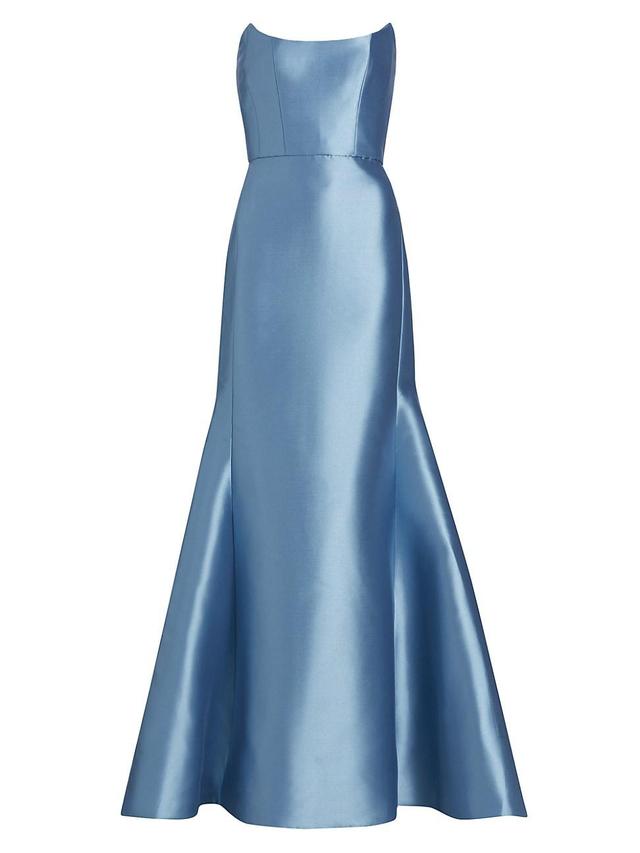 Amsale Strapless Satin Trumpet Gown Product Image