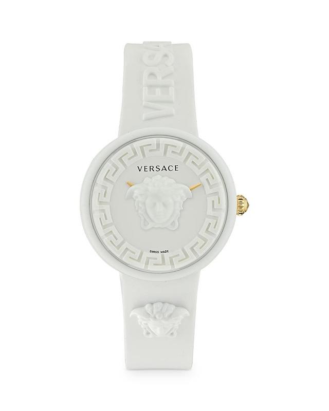 Versace Womens Swiss Medusa Pop Yellow Silicone Strap Watch 39mm Product Image