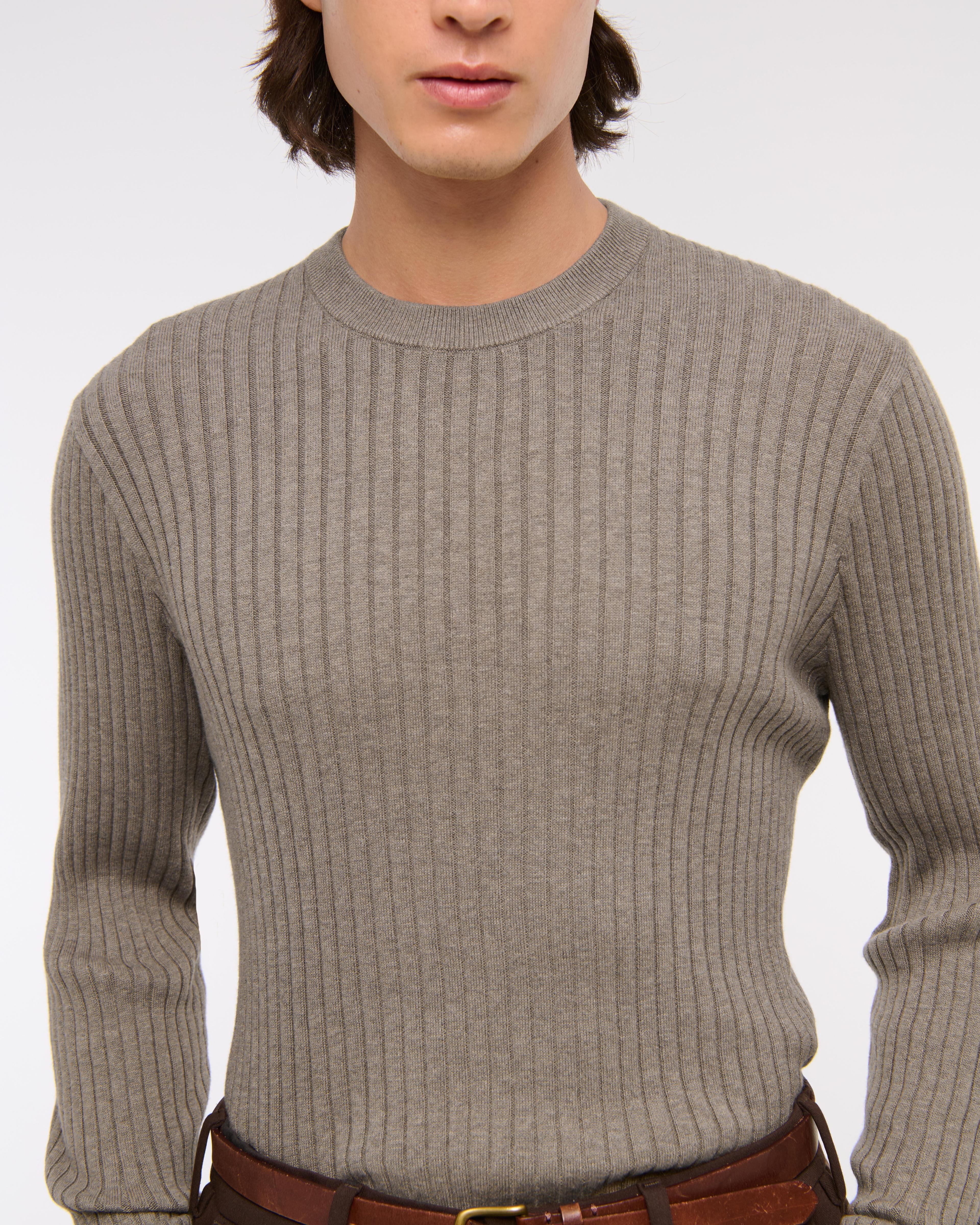 Pima Cotton Rib Stitch Crew Sweater Product Image