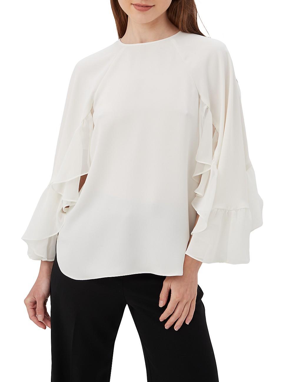 Womens Akari Ruffled-Sleeve Top Product Image