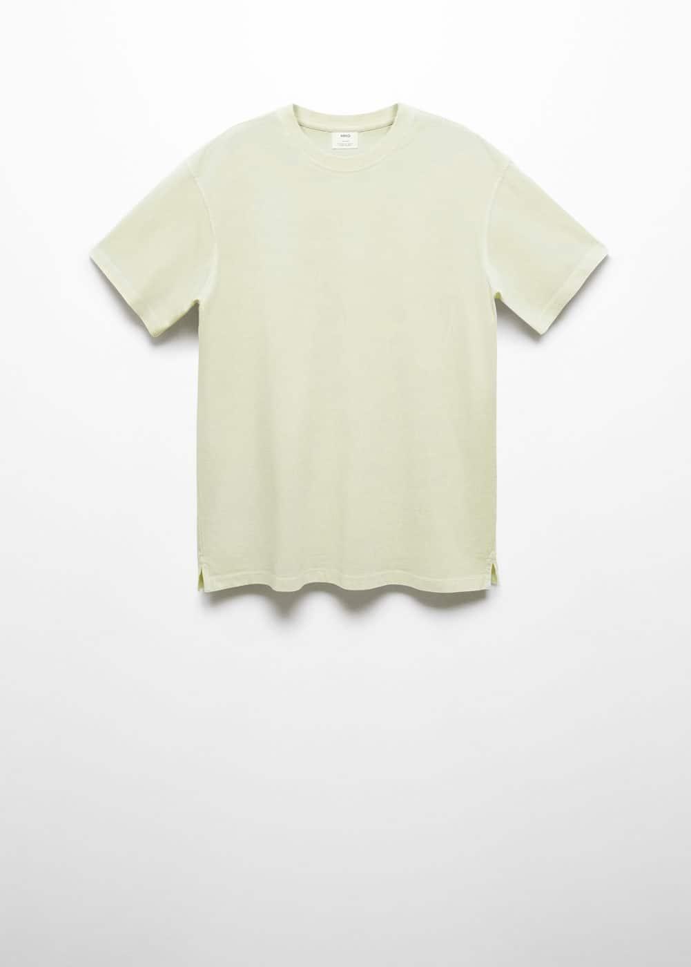 MANGO MAN - 100% cotton relaxed-fit t-shirt limeMen Product Image