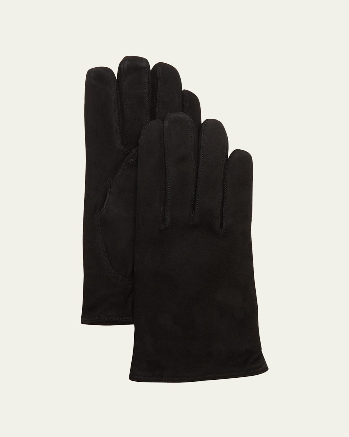 Mens Cashmere-Lined Suede Gloves Product Image