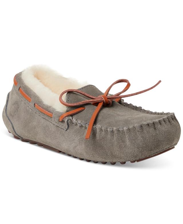 Fireside by Dearfoams Victoria Genuine Shearling Lace Womens Moccasin Slippers Product Image