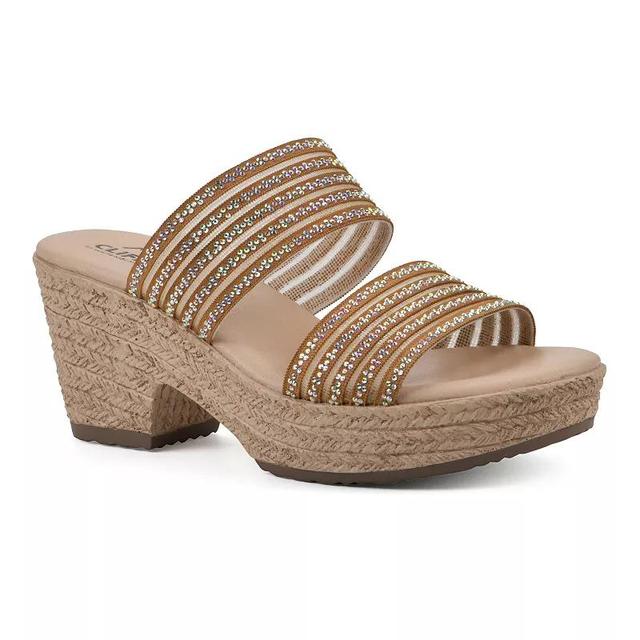 Cliffs by White Mountain Bia Womens Double Strap Wedge Sandals Product Image