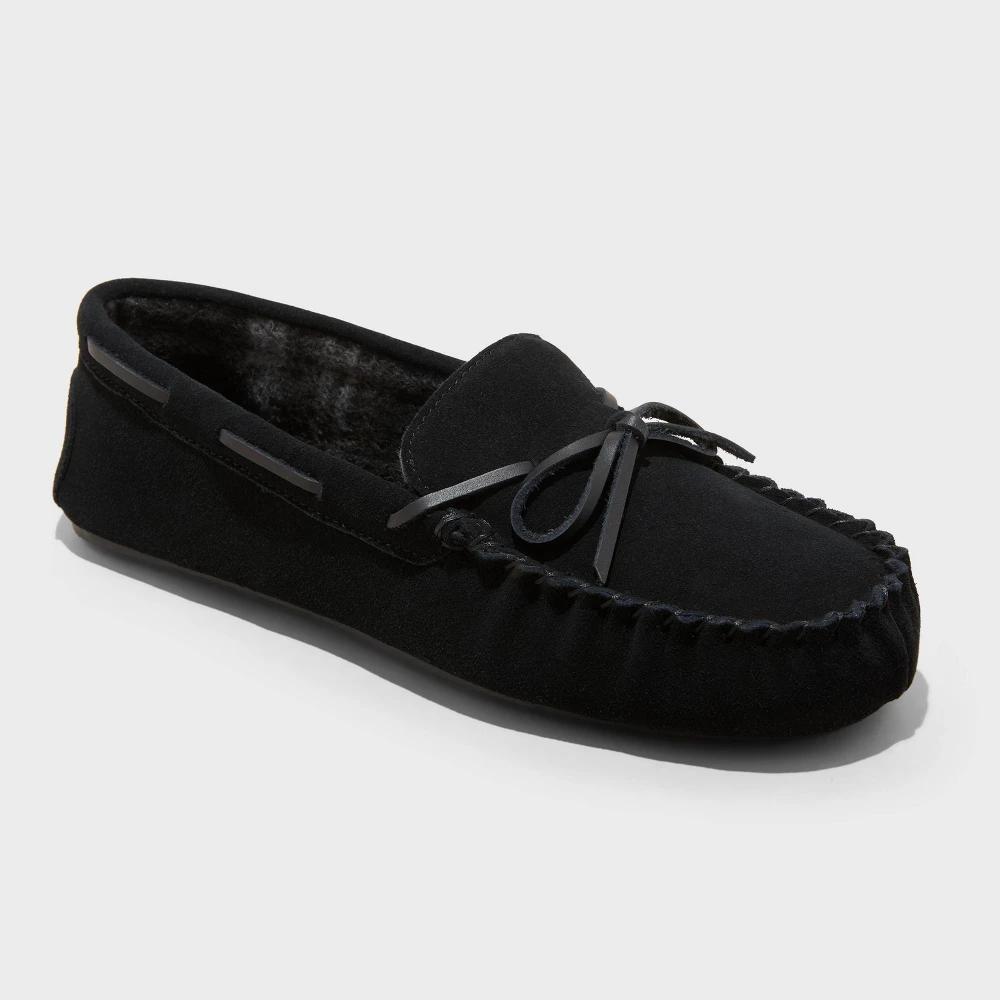 Mens Topher Moccasin Slippers - Goodfellow & Co Black 8 Product Image