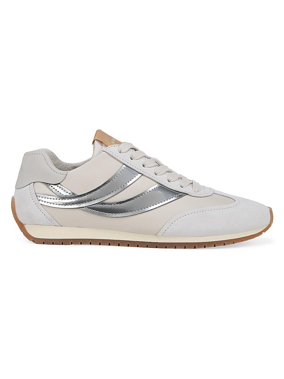 Womens Oasis Runner Suede & Metallic Leather Sneakers Product Image