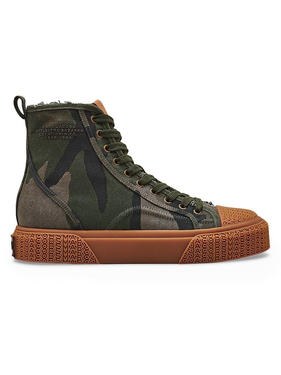 Womens The High Top Camouflage Jacquard Sneakers Product Image