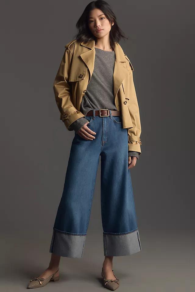 Triarchy High-Rise Wide-Leg Cropped Cuff Jeans Product Image