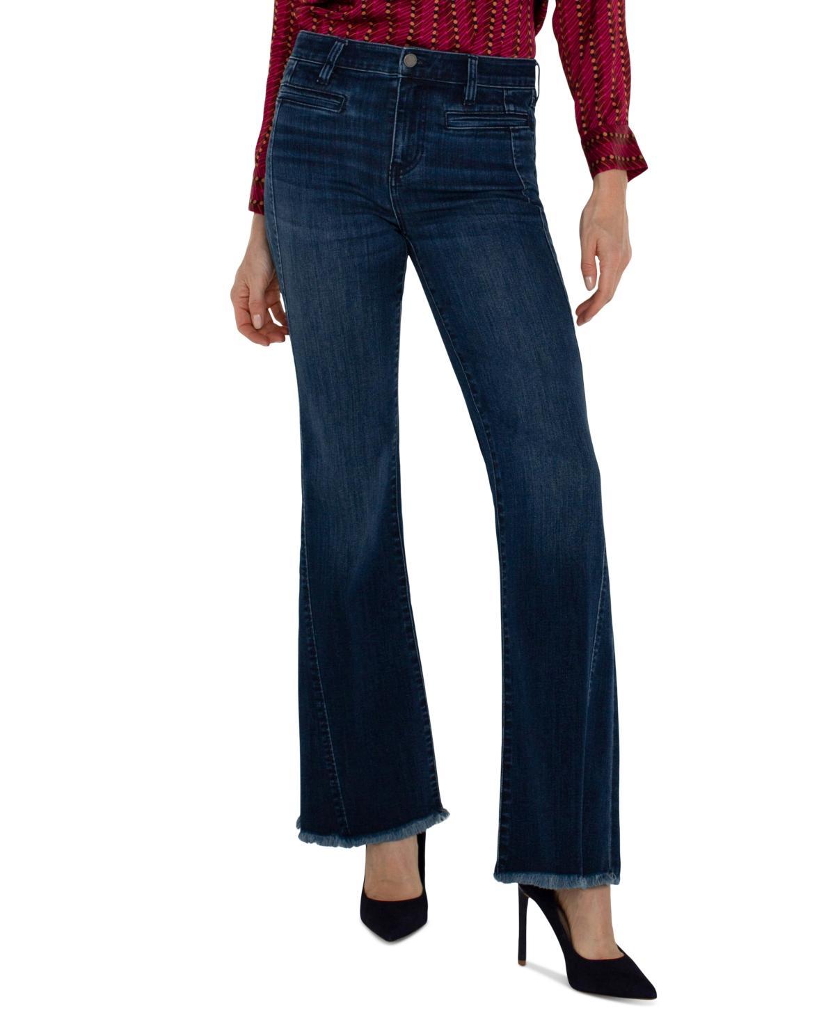 Liverpool Los Angeles Womens Hanna Mid-Rise Flare Jeans Product Image