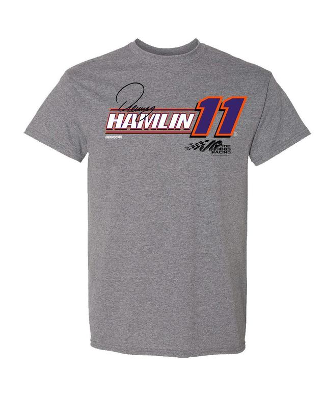 Mens Joe Gibbs Racing Team Collection Gray Denny Hamlin Lifestyle 1-Spot T-shirt Product Image