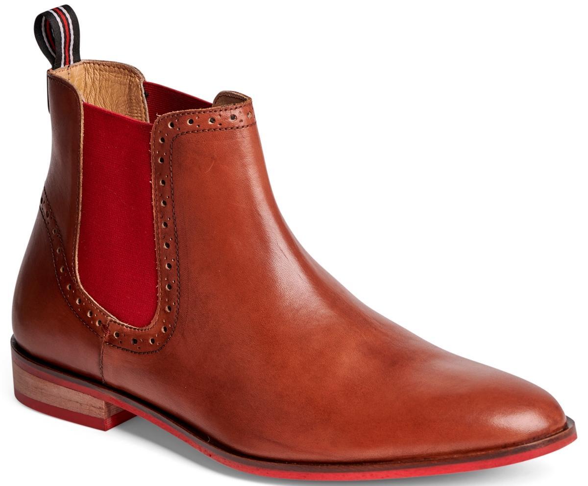 Carlos by Carlos Santana Mantra Chelsea Boot (Cognac Calfskin Leather) Men's Shoes Product Image