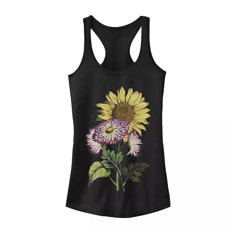 Juniors Trendy Large Sunflower Bouquet Graphic Tank Top, Girls Product Image