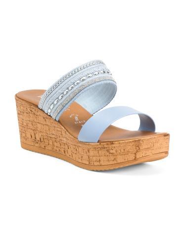 Gracelin Dual Band Wedge Sandals for Women Product Image