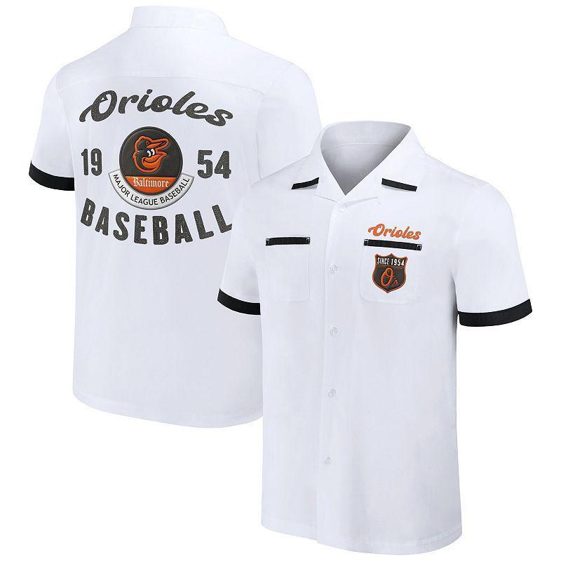 Mens Darius Rucker Collection by Fanatics White Baltimore Orioles Bowling Button-Up Shirt Product Image