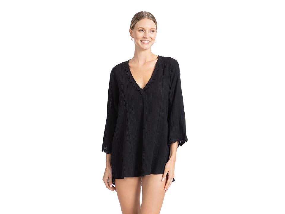 Robin Piccone Jo Lace Trim Cover-Up Tunic Product Image