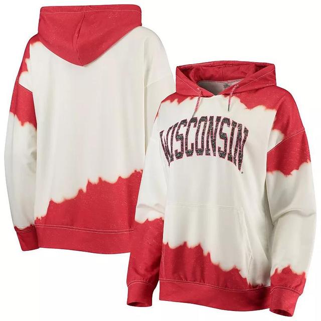 Womens Gameday Couture /Red Wisconsin Badgers For the Fun Double Dip-Dyed Pullover Hoodie Product Image