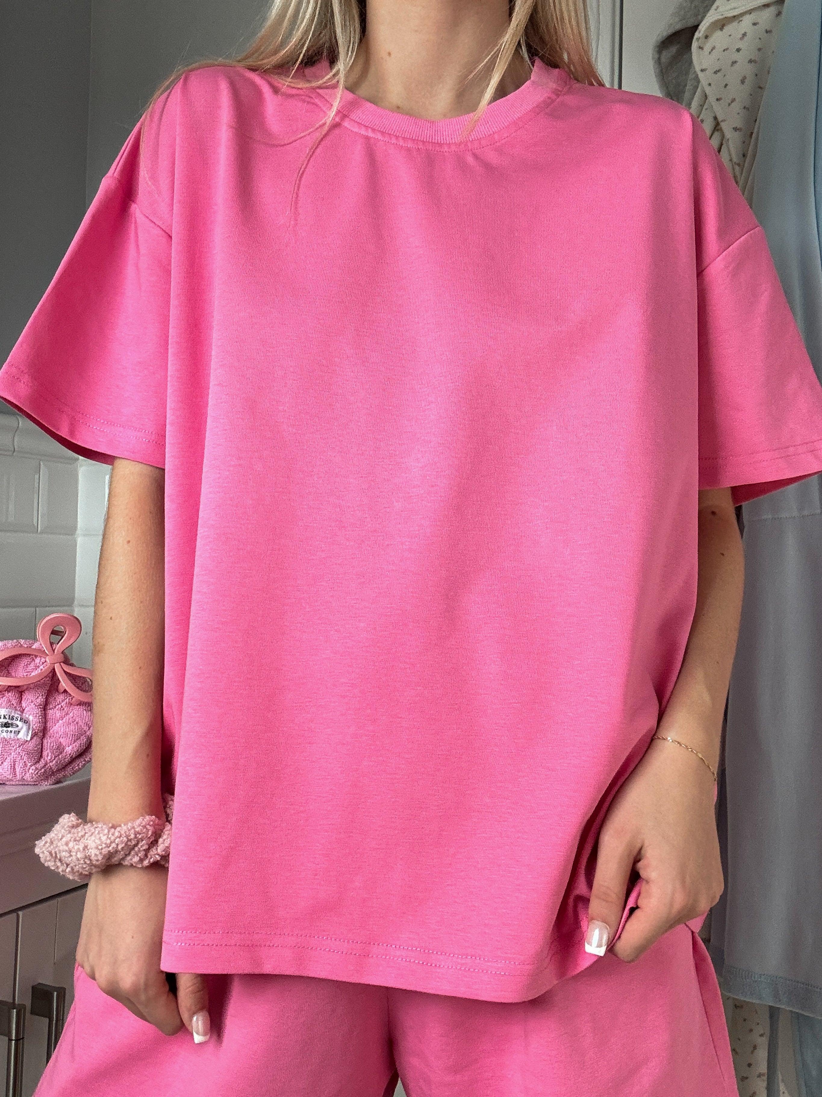 Malibu Pink Basic Blank Tee Product Image