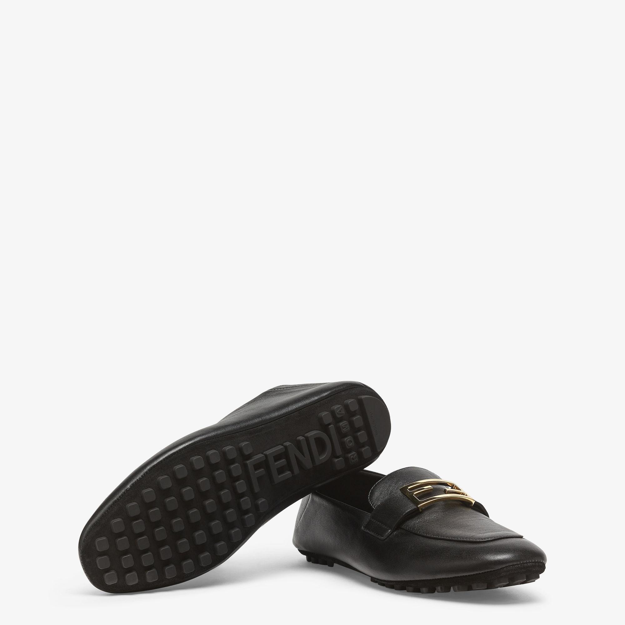 BaguetteBlack leather loafers Product Image