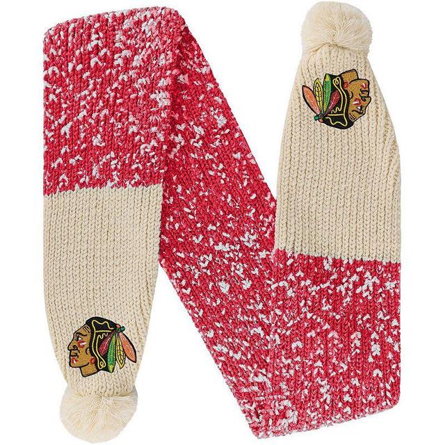 FOCO Chicago Blackhawks Confetti Scarf with Pom Product Image