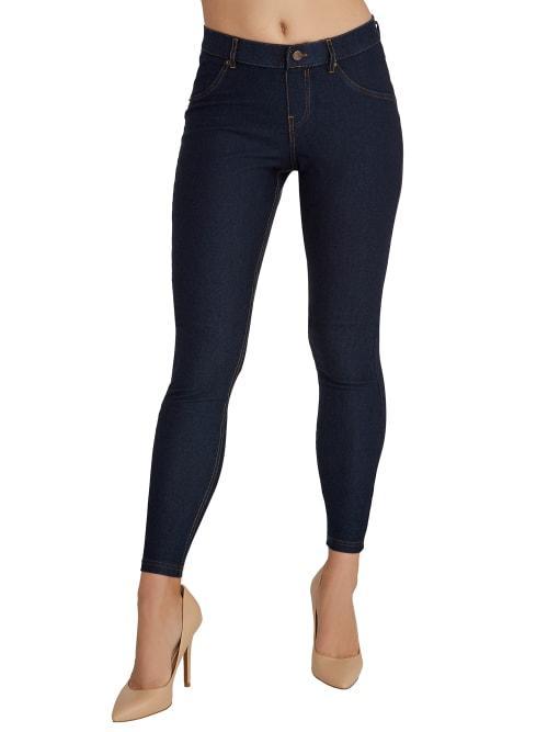 HUE Essential Denim Leggings (Deep Indigo Wash) Women's Jeans Product Image