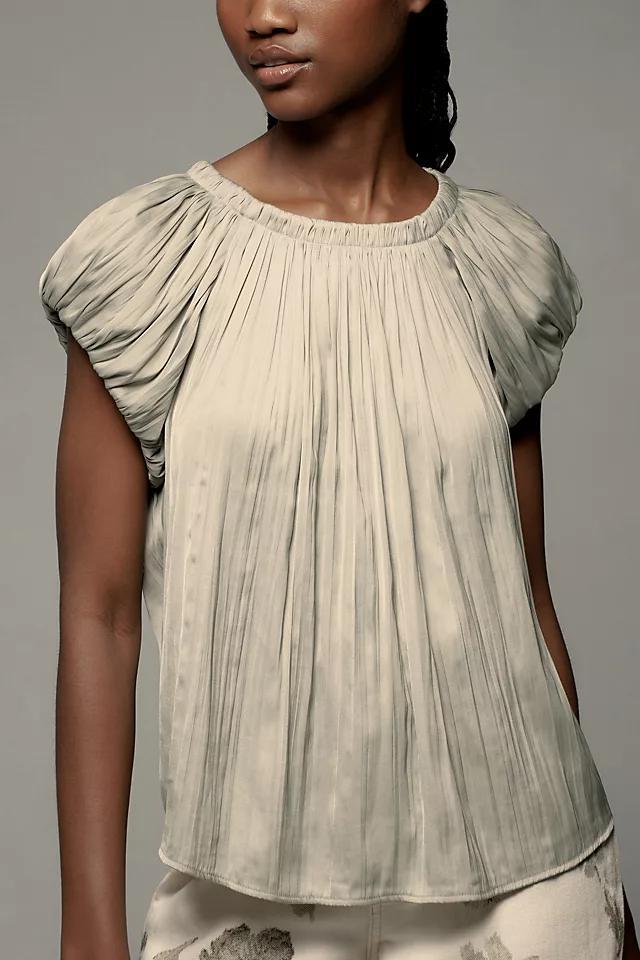 By Anthropologie Short-Sleeve Bubble Blouse Product Image