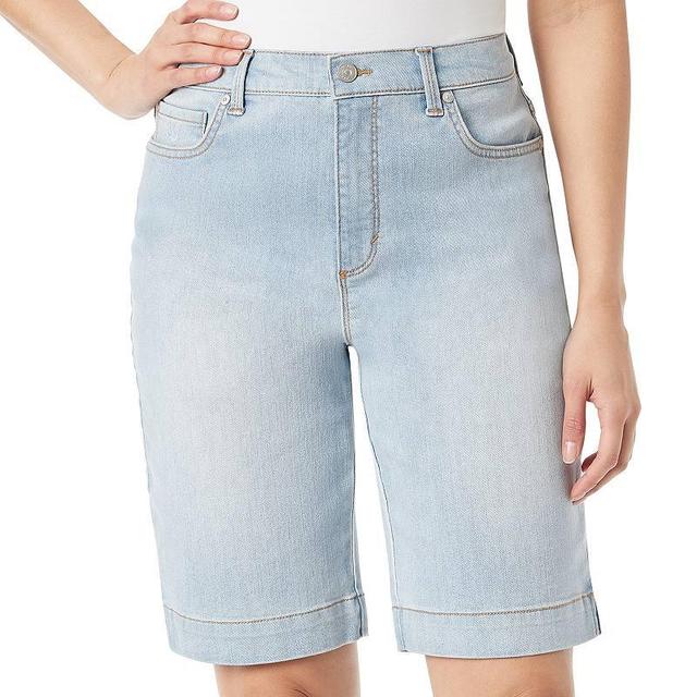 Petite Gloria Vanderbilt Amanda Bermuda Shorts, Womens Brown Point Product Image