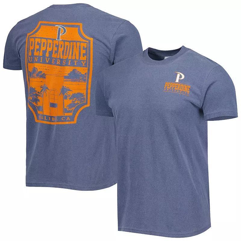 Mens Navy Pepperdine Waves Logo Campus Icon T-shirt Product Image