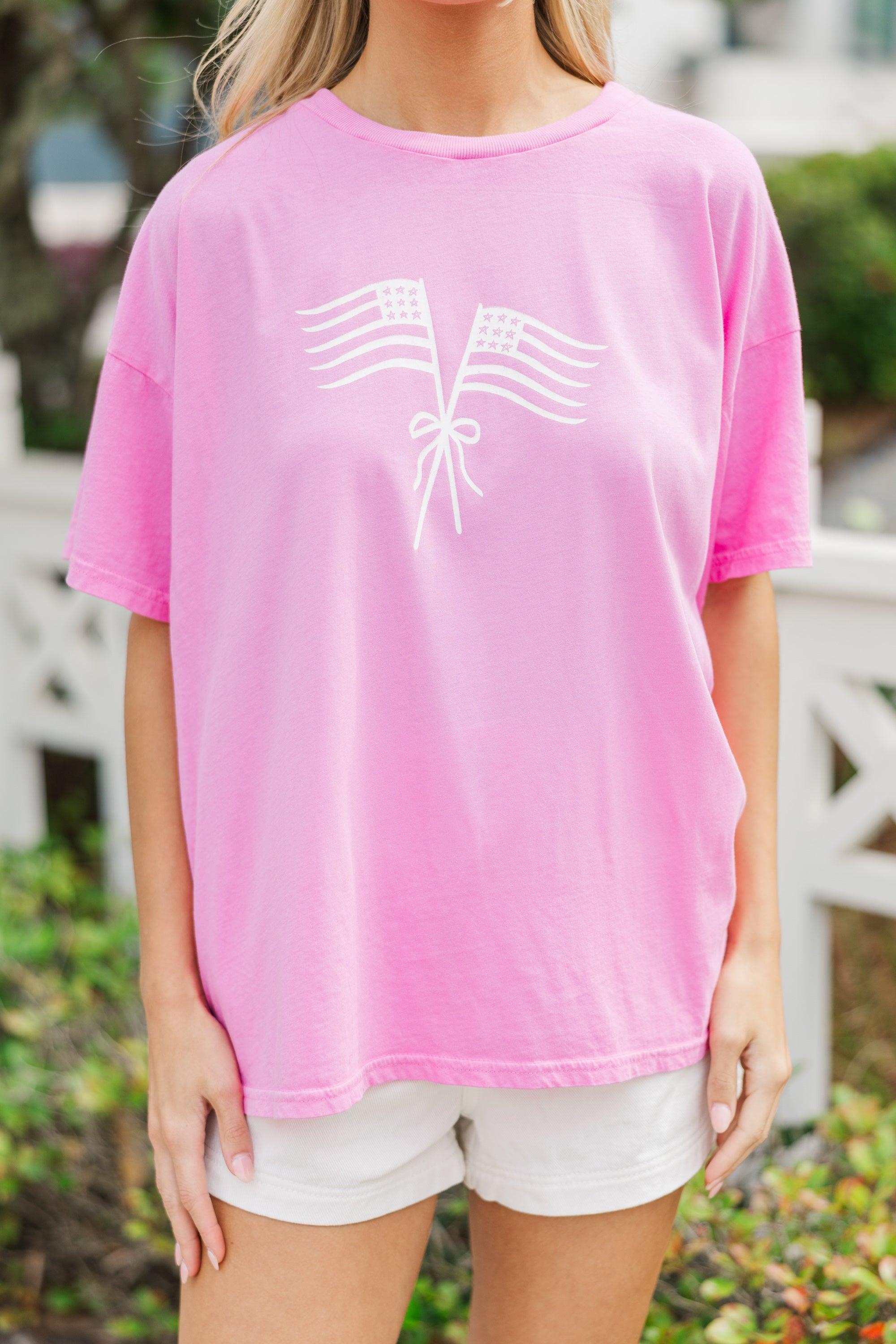 Home Of The Brave Pink Graphic Tee Female Product Image