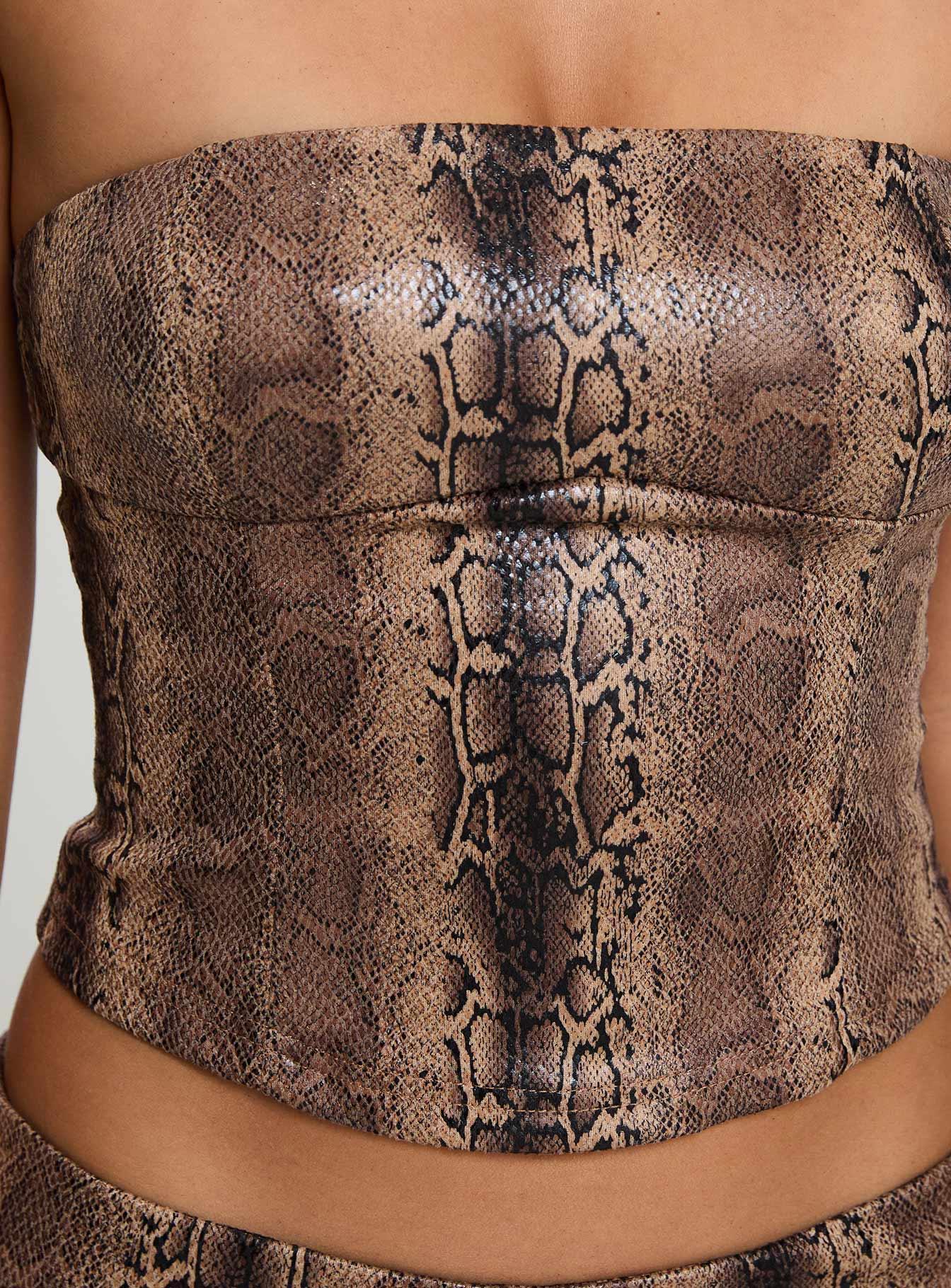 Kinniya Strapless Top Brown Multi Product Image