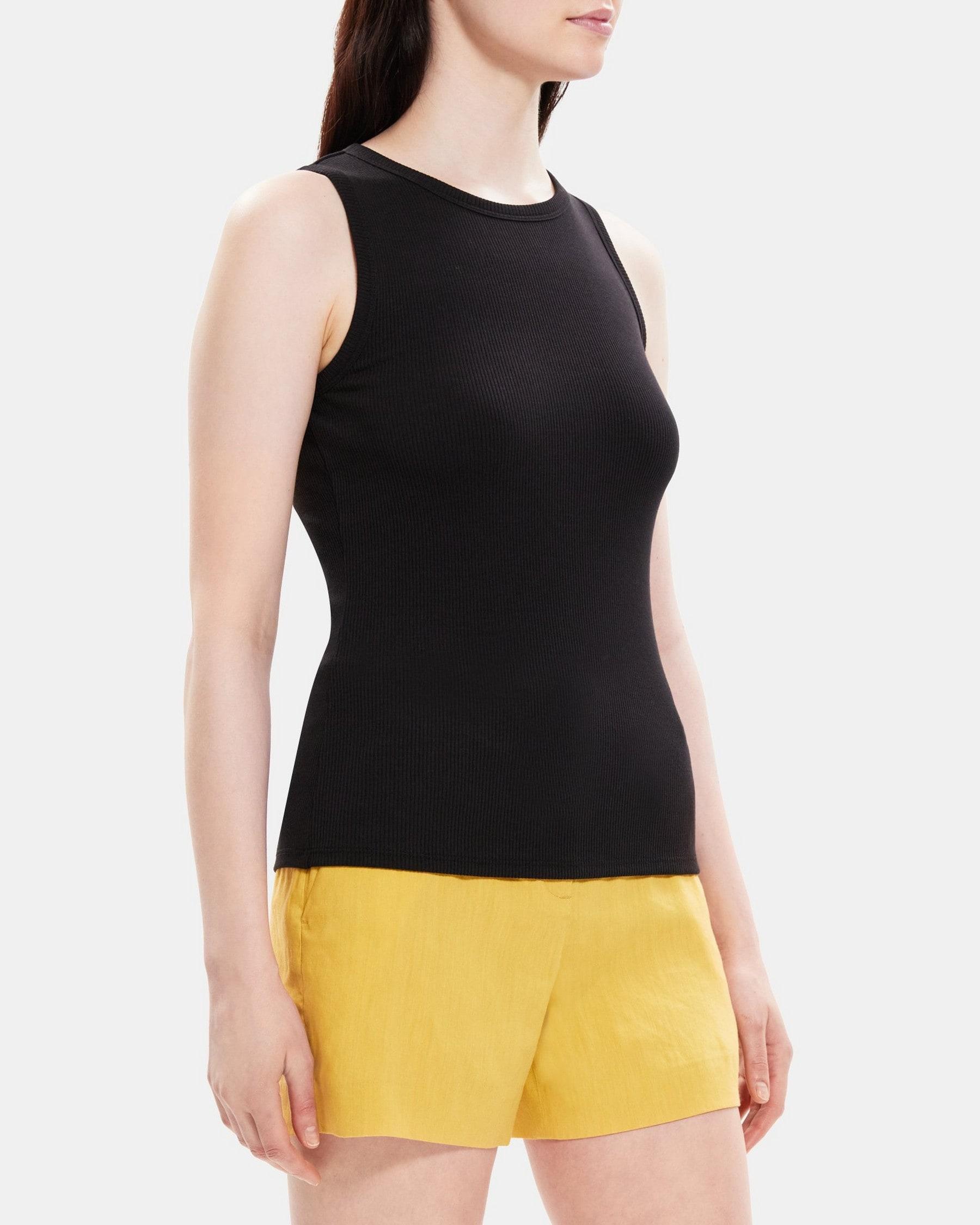 Fitted Tank in Ribbed Modal Cotton Product Image