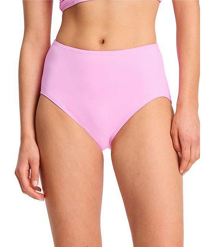 kate spade new york Solid High Waist Bikini Swim Bottom Product Image