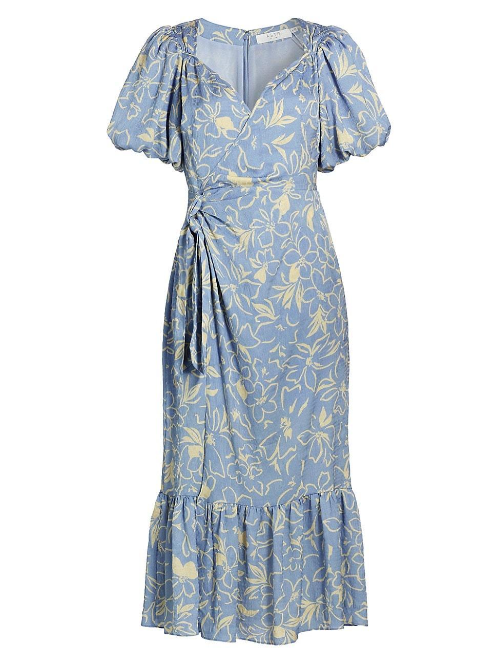 Womens Modena Floral V-Neck Midi Dress Product Image