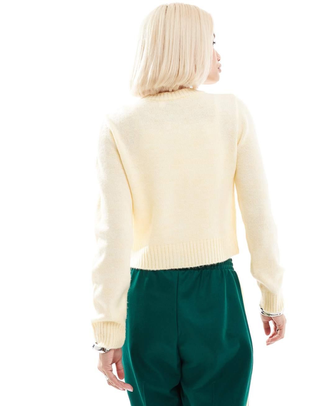 COLLUSION knit cardigan in yellow Product Image