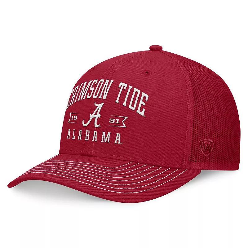 Mens Top of the World Crimson Alabama Crimson Tide Carson Trucker Adjustable Hat Product Image