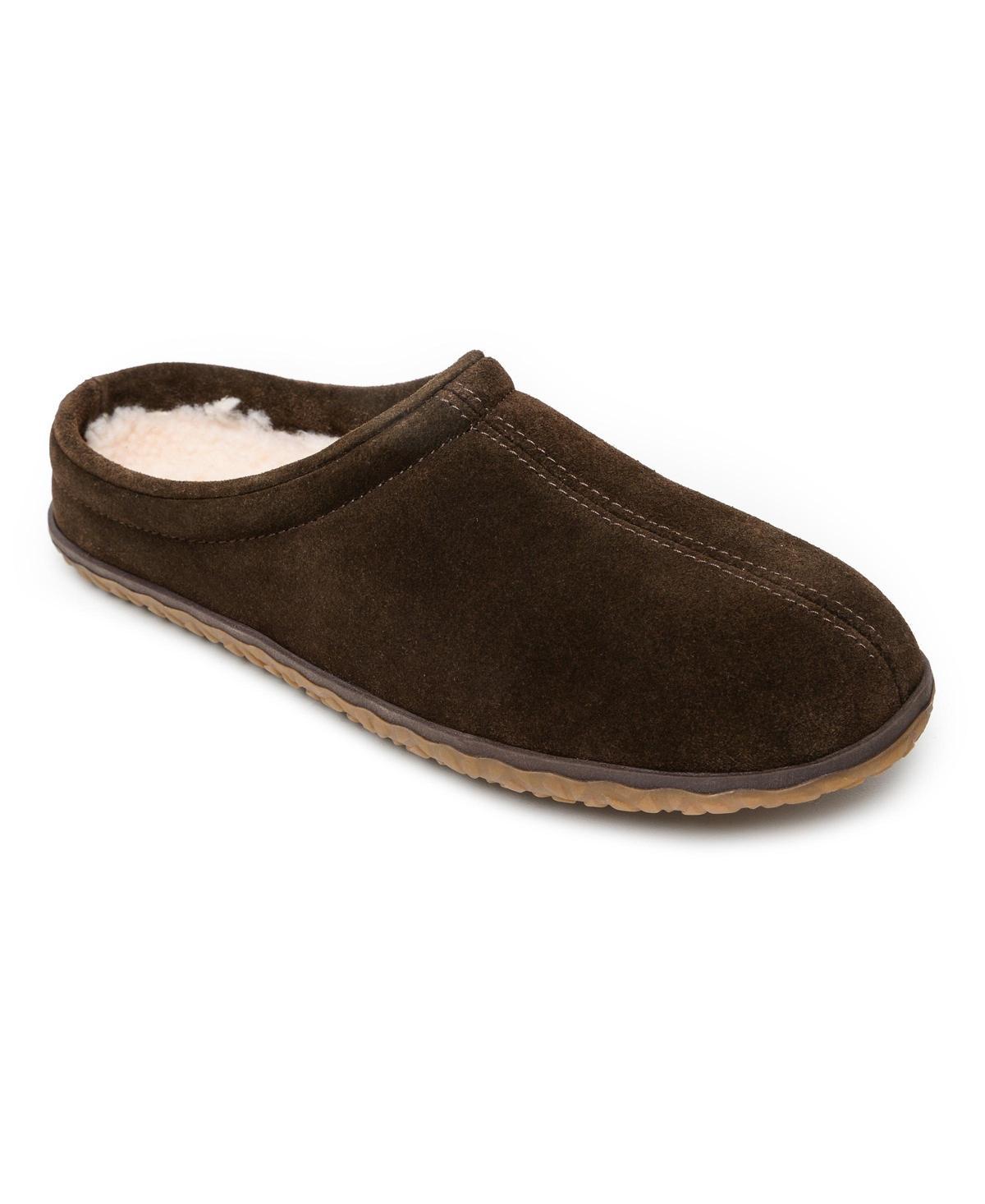 Minnetonka Mens Taylor Suede Clog Slide Slippers Product Image