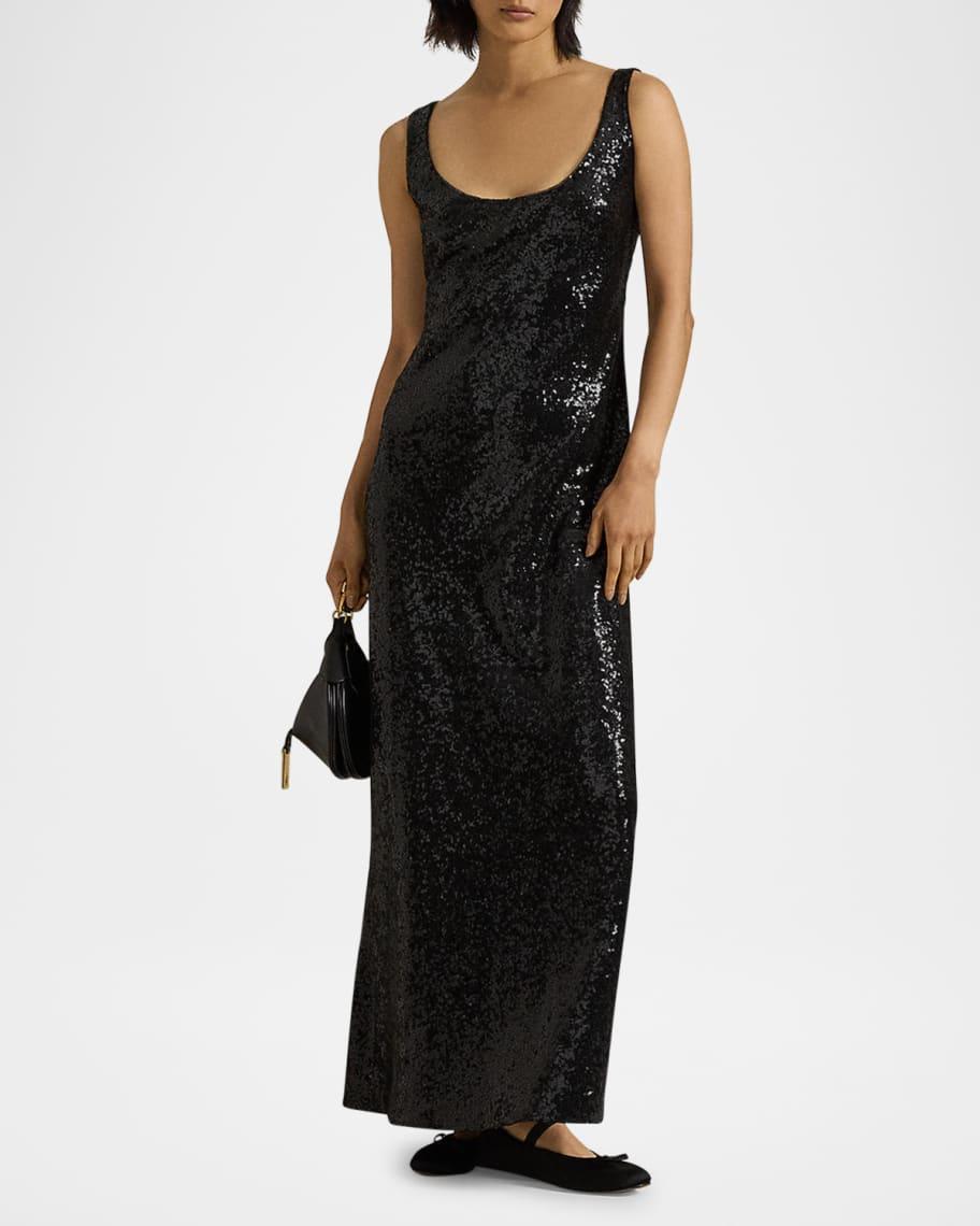 Sequined Scoop-Neck Dress Product Image