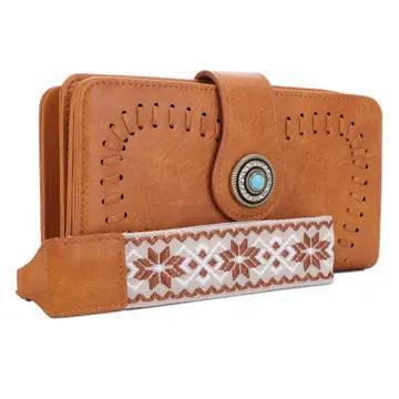 Dolly Western Wallet with Boho Wristlet Strap Female Product Image